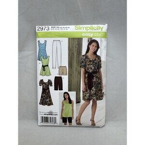 Simplicity 2973 Misses Pullover Dress Top Pants Shorts Sewing Pattern Sz 6-14